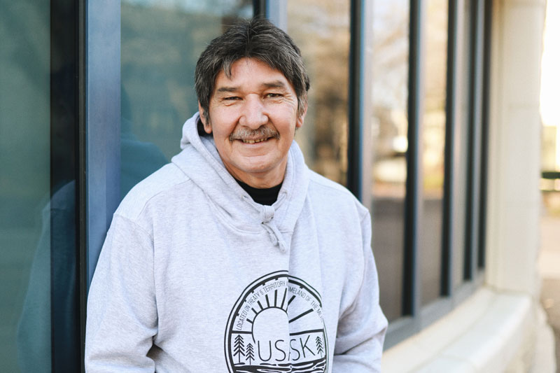 Photo of Lennard Fox on USask campus